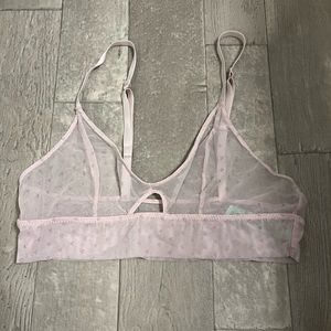 Pink Mesh Bralette